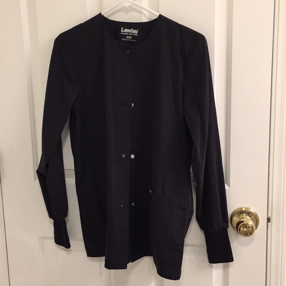 Landau warm up scrubs jacket 7525 black XS